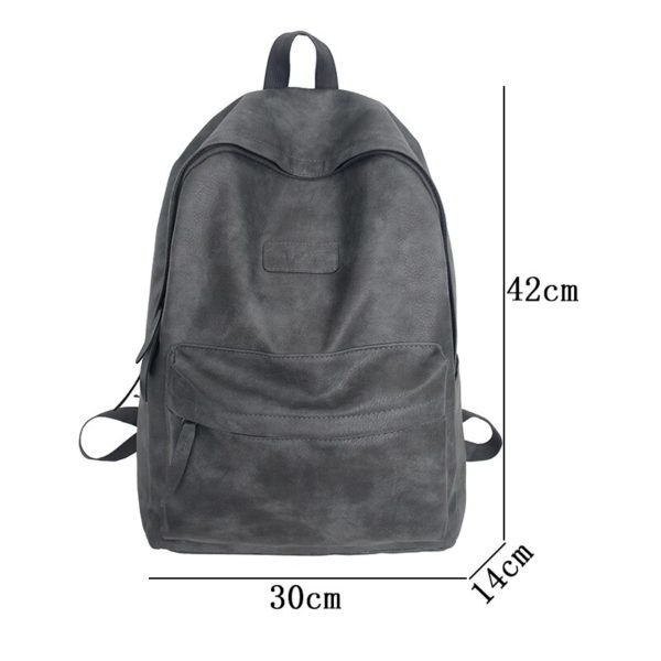 Sac à dos en cuir souple pour homme et femme, sac de bonne qualité, sac à dos de luxe de styliste, sac d'ordinateur portable, sac de voyage de grande capacité – Image 6