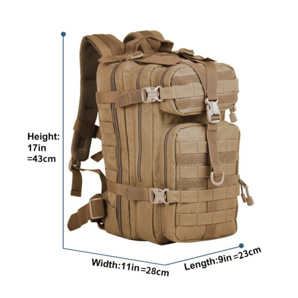 Sac à dos militaire tactique pour hommes, en Polyester 1000D 30L, 3P, souple, extérieur, étanche, randonnée, Camping, chasse – Image 5