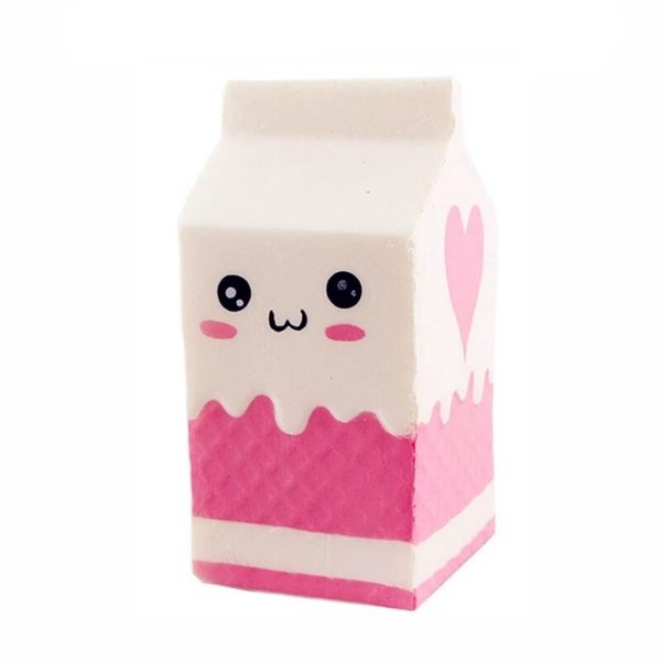 Squishy jouets anti Stress pour filles nourriture anti Stress beignets au lait rose jouets en forme 5