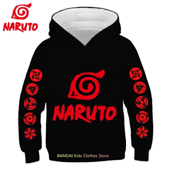 Sweat capuche Naruto pour enfants dessin anim japonais Kakashi pull de rue pour gar ons nouvelle 1