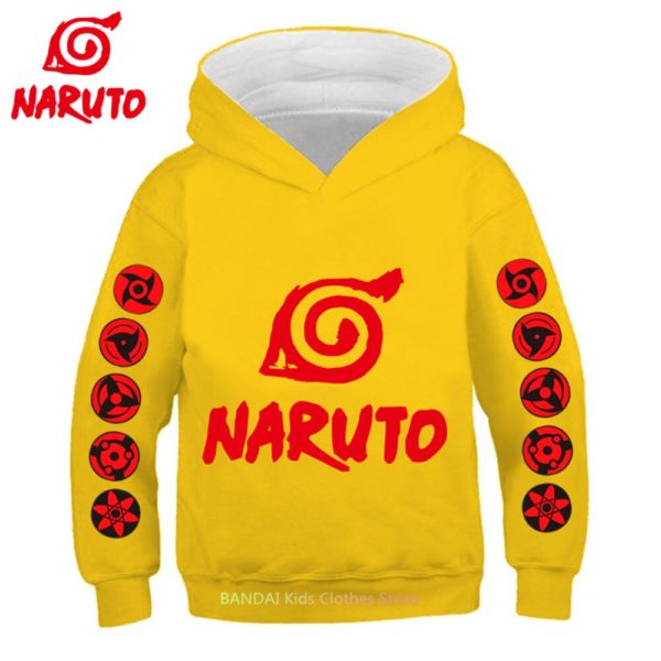 Sweat capuche Naruto pour enfants dessin anim japonais Kakashi pull de rue pour gar ons nouvelle 2