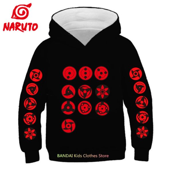 Sweat capuche Naruto pour enfants dessin anim japonais Kakashi pull de rue pour gar ons nouvelle 4