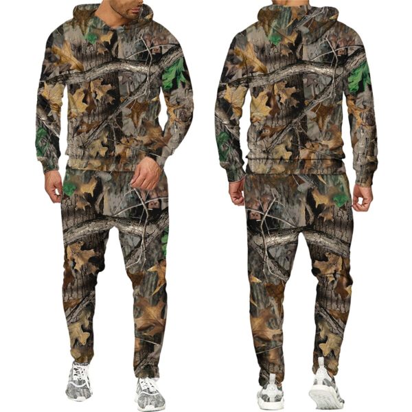 Sweat capuche et pantalon de Camouflage 3D pour homme et femme surv tement surdimensionn v tements 1