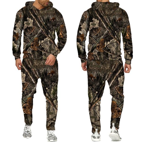 Sweat capuche et pantalon de Camouflage 3D pour homme et femme surv tement surdimensionn v tements 5