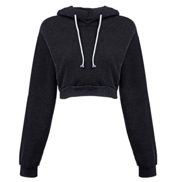 Sweat à capuche à manches longues pour femmes, solide, décontracté, automne 2022 – Image 2