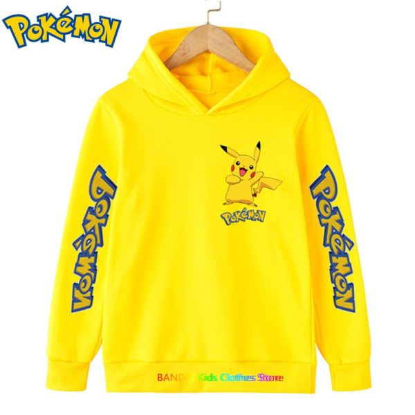 Sweat capuche pokemon pour enfants de 3 14 ans v tements Pikachu pour b b s 5