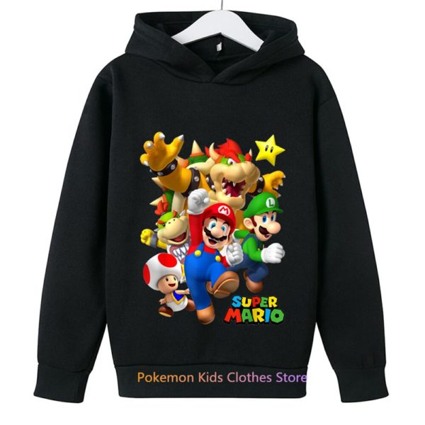 Sweat shirt capuche Super Mario pour enfants jeu de mode pour gar ons et filles pull 5