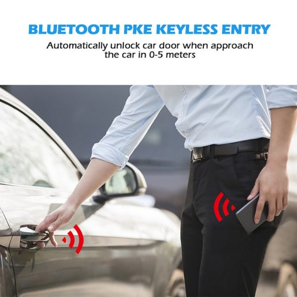 Système d'alarme de voiture bidirectionnel, espion, Bluetooth, application allemande, démarrage du moteur, 2 LCD, télécommande 5000M, bouton poussoir de sécurité, entrée sans clé, PKE 862 – Image 4
