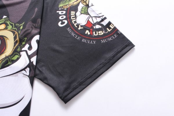 T Shirt manches courtes pour homme tenue de sport Compression col rond MMA lutte Jiu Jitsu 5