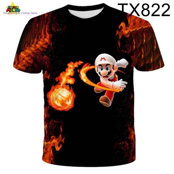 T shirt Mario bros pour gar ons et filles manches courtes Super Mario populaire offre sp 3
