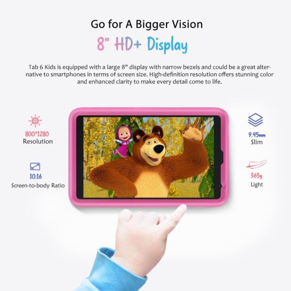 Tablette PC Android 11 de 8 pouces Blackview Tab 6 pour enfants 3 go 32 go 4