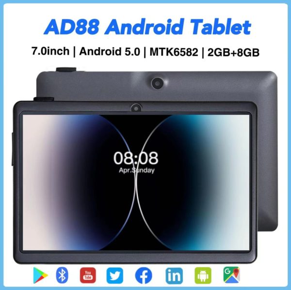 Tablette PC de 2023 pouces AD88 Version globale 2 go 8 go Quad Core Android 7