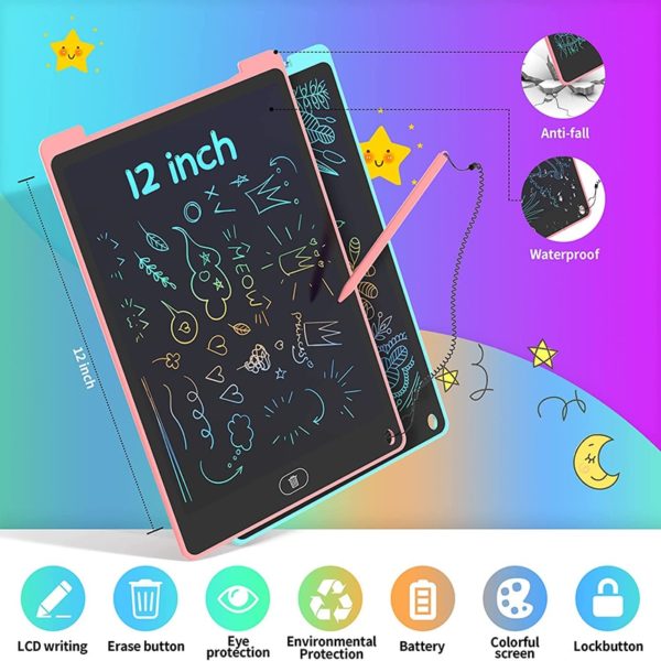 Tablette cran LCD de 12 pouces pour dessin tablette graphique num rique pour criture lectronique jouets 2