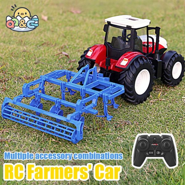 Tracteur agricole RC remorque de voiture radiocommand e 2 4G simulateur agricole camion Miniature mod le