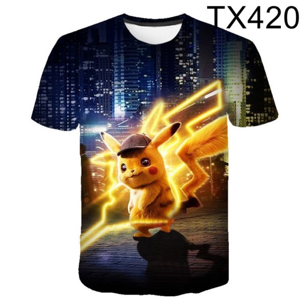 V tements d t pour enfants gar ons T shirt 3D de jeu Pikachu dessin anim 1