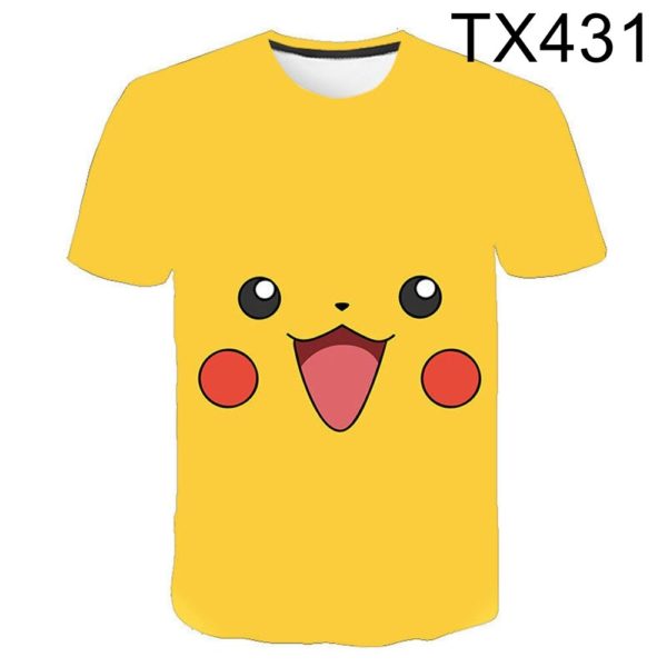 V tements d t pour enfants gar ons T shirt 3D de jeu Pikachu dessin anim 5