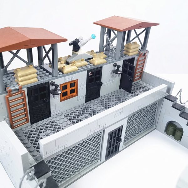 WW2 blocs de Construction militaire POW Camp briques armes feu Construction MOC jouets pour gar ons 4