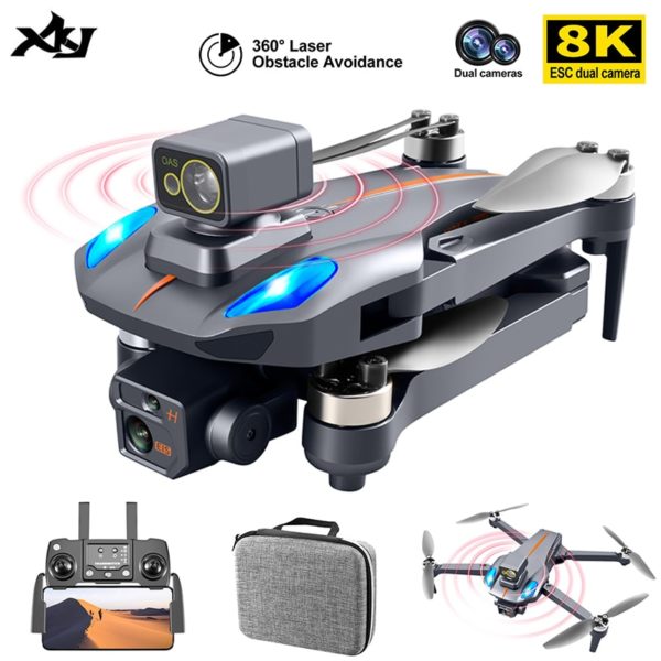 XKJ Drone GPS K911 MAX 4K professionnel vitement d obstacles cam ra 8K DualHD moteur sans