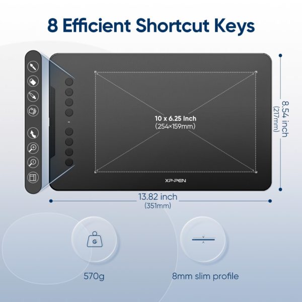 XPPen tablette graphique num rique Deco 01 V2 10 pouces inclinable avec touches de raccourci Android 2