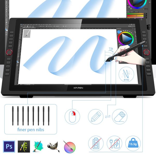 Xp pen tablette graphique Artist 22R Pro cran de 21 5 pouces pour dessin inclinable 60 3