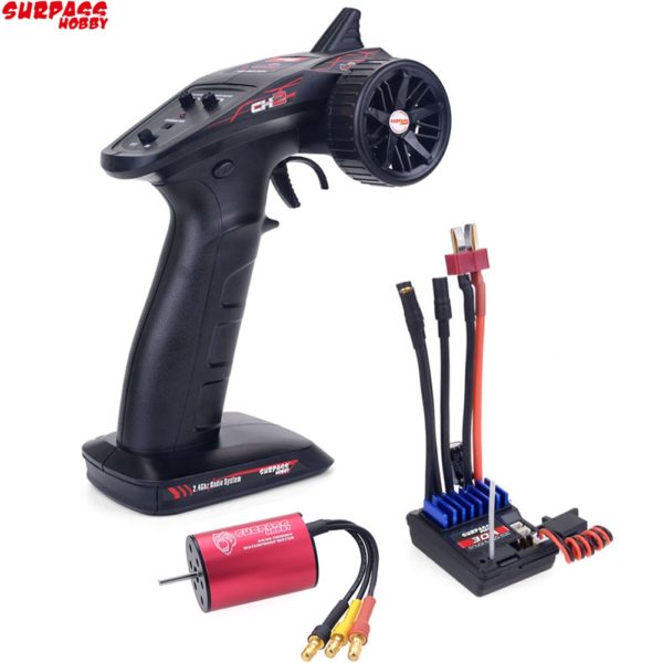 Émetteur CH2 RC 2.4G/récepteur w moteur sans balai étanche 2430 2435 2440 2838 jeu de peignes Esc 2 en 1 pour voiture et bateau RC
