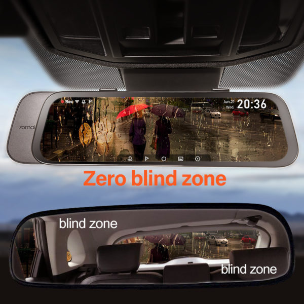 70mai – caméra de tableau de bord avec rétroviseur, grand écran 9.35 pouces, 1080P, 130FOV, enregistreur vidéo pour voiture, streaming, DVR – Image 4