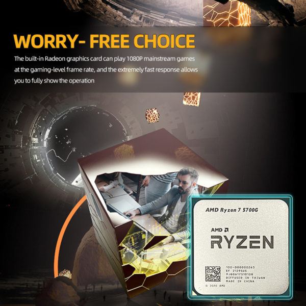 AMD – nouveau processeur de bureau Ryzen 7 5700 go R7 5700 go, 3.8GHz, 8 cœurs, 16 threads, 65W, Socket AM4 – Image 4