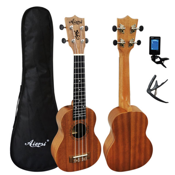 Aiersi mini guitare hawa enne de 21 pouces Soprano ukulele acajou cadeaux musicaux instrument 4 cordes