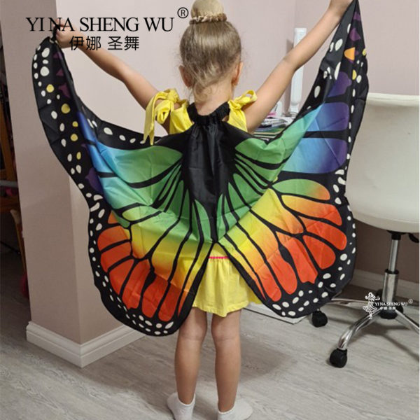 Ailes de papillon pour enfants accessoires Cosplay Halloween carnaval Costumes pour filles et gar ons cape 1