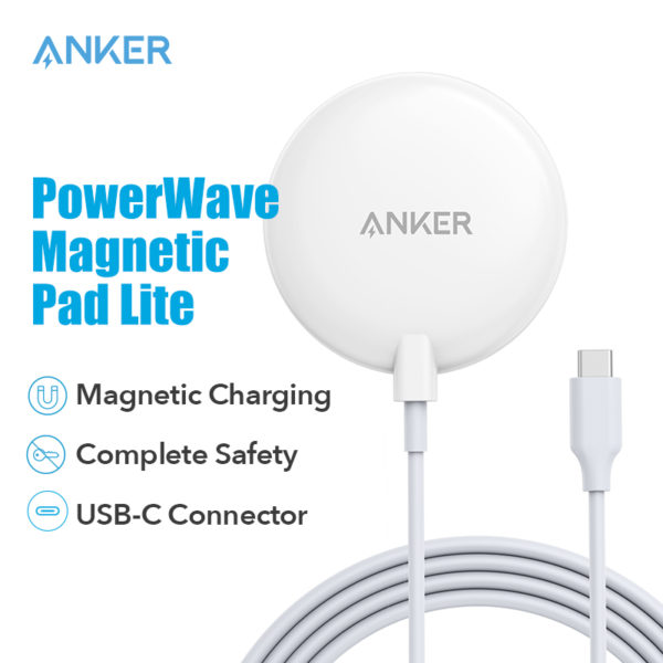 Anker 313 chargeurs magn tiques sans fil 5 pieds c ble USB C int gr PowerWave