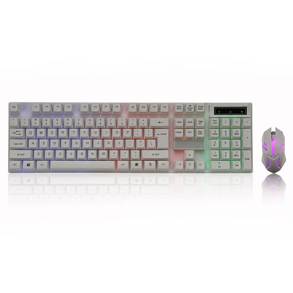BOSSTON ensemble clavier et souris m canique clairage LED logo rvb port usb pour ordinateur de 3