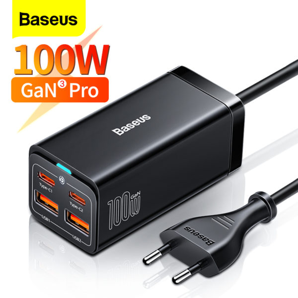 Baseus GaN 100W 65W chargeur de bureau Charge rapide 4 0 QC 3 0 PD USB