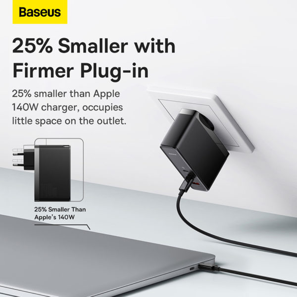 Baseus chargeur GaN 140W USB Type C PD3 1 Charge rapide pour tablette Macbook Charge rapide 2