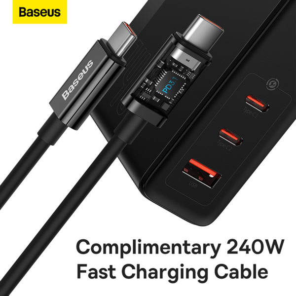 Baseus chargeur GaN 140W USB Type C PD3 1 Charge rapide pour tablette Macbook Charge rapide 4