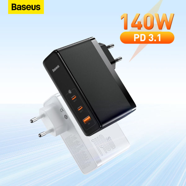 Baseus chargeur GaN 140W USB Type C PD3 1 Charge rapide pour tablette Macbook Charge rapide