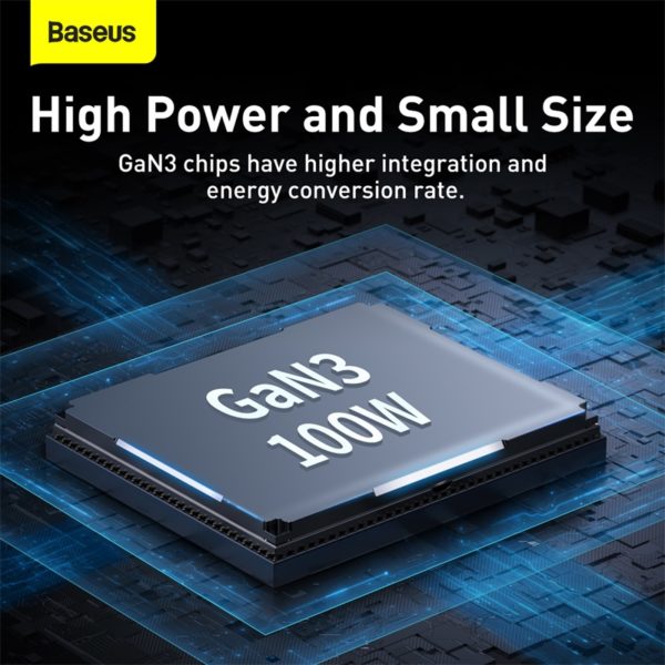 Baseus chargeur GaN 4 en 1 100W 65W adaptateur rapide pour ordinateur portable de bureau iPhone 4