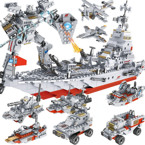 Blocs de Construction compatibles avec Lego bateau de guerre militaire bateau de guerre bateau de combat 1