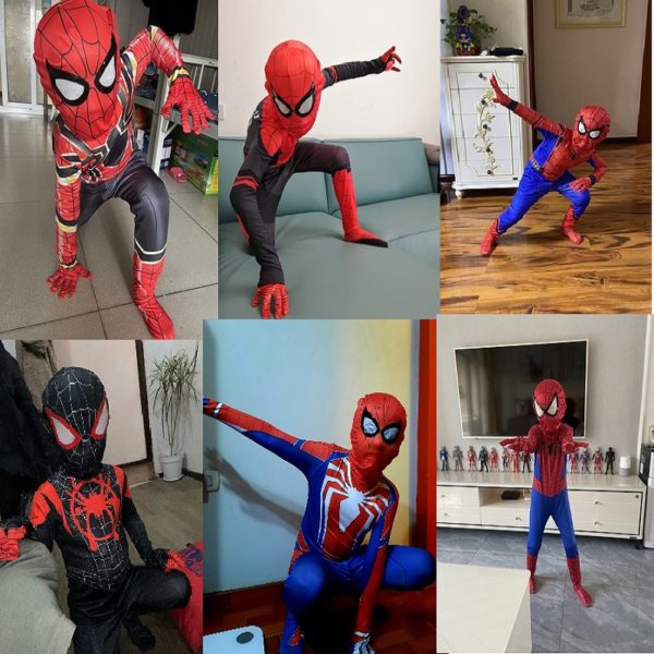 Body Spiderman super h ros pour gar ons et filles Costume de carnaval de film Cosplay 5