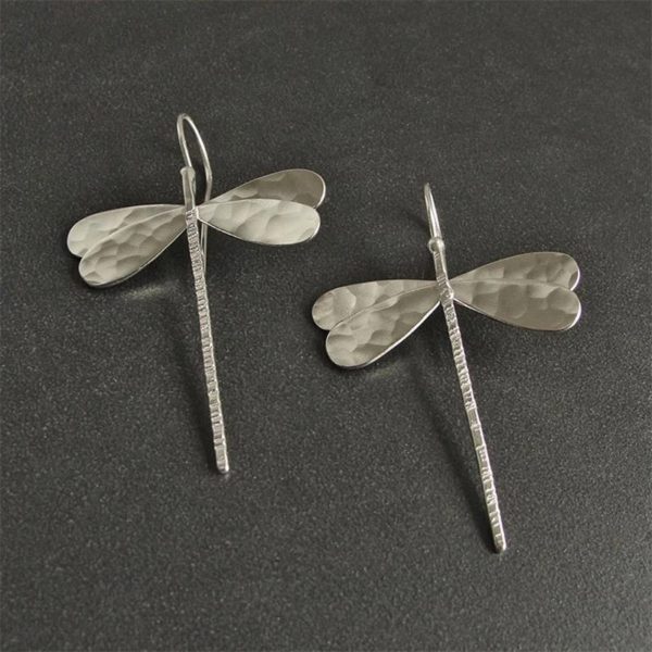 Boucles d oreilles en forme de libellule 3D Simple boucles d oreilles longues pour femmes bijoux 3