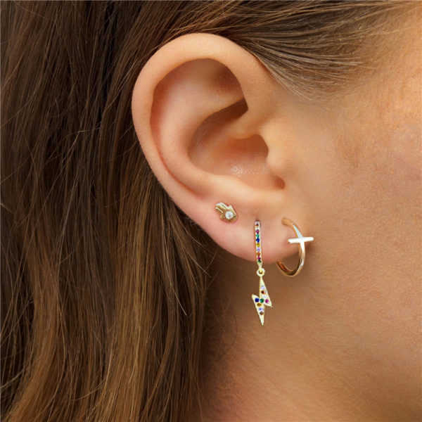 CANNER boucles d oreilles en Zircon de couleur croix toile pour femmes boucles d oreilles de 5