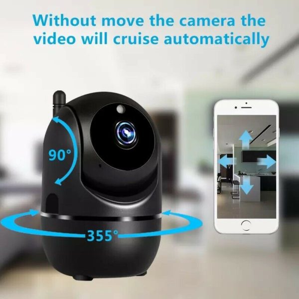 Caméra de Surveillance HD IP avec Vision Nocturne Dispositif de Sécurité Domestique sans Fil, WIFI CLOUD, Vidéo, Suivi Automatique, Moniteur de Bébé, 1080P, (ycc365), Original – Image 2