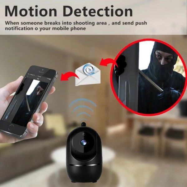 Caméra de Surveillance HD IP avec Vision Nocturne Dispositif de Sécurité Domestique sans Fil, WIFI CLOUD, Vidéo, Suivi Automatique, Moniteur de Bébé, 1080P, (ycc365), Original – Image 4