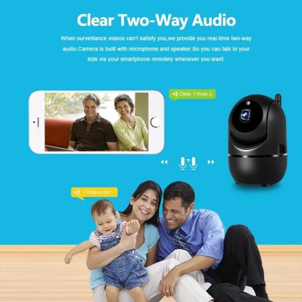 Caméra de Surveillance HD IP avec Vision Nocturne Dispositif de Sécurité Domestique sans Fil, WIFI CLOUD, Vidéo, Suivi Automatique, Moniteur de Bébé, 1080P, (ycc365), Original – Image 6