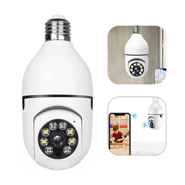 Cam ra de Surveillance sans fil Wifi 5G ampoule E27 Vision nocturne suivi automatique des personnes 1