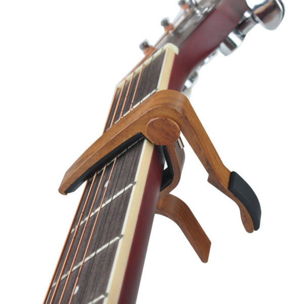 Capodastre de guitare en Grain de bois avec coussin en silicone parfait pour Ukulele accessoires d 3