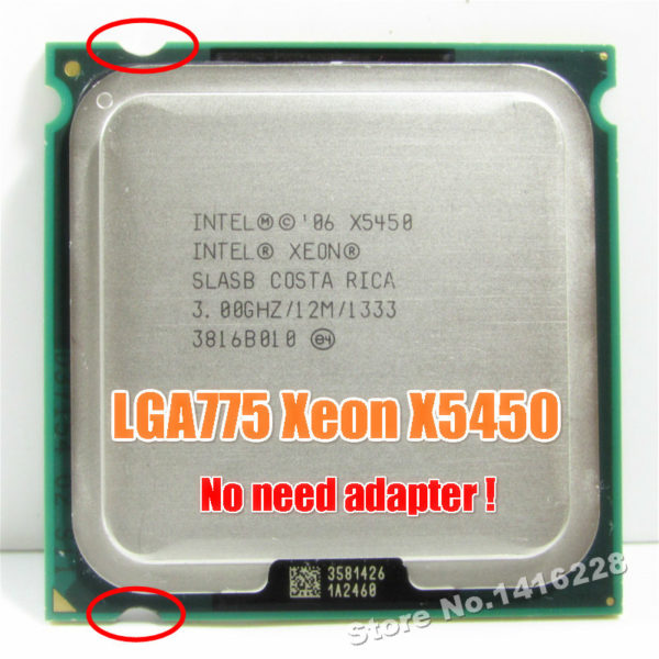 Carte m re Xeon X5450 d occasion processeur 3 0GHz 12MB 1333MHz SLBBE slash fonctionne sur