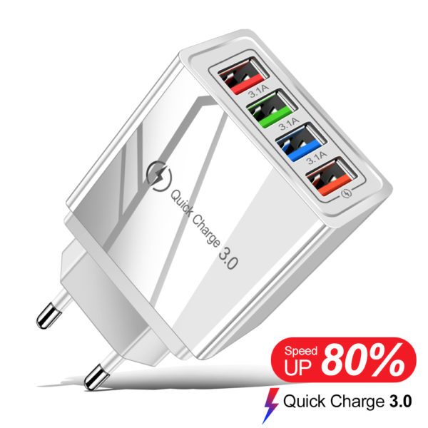 Chargeur USB prise EU US Quick Charge 3 0 pour adaptateur de t l phone pour 5