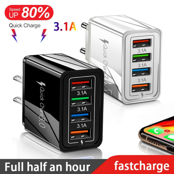 Chargeur USB prise EU US Quick Charge 3 0 pour adaptateur de t l phone pour