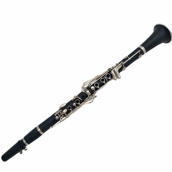 Clarinette 17 cl s Instrument plat et haut en bois Tube en bak lite avec sangle 2