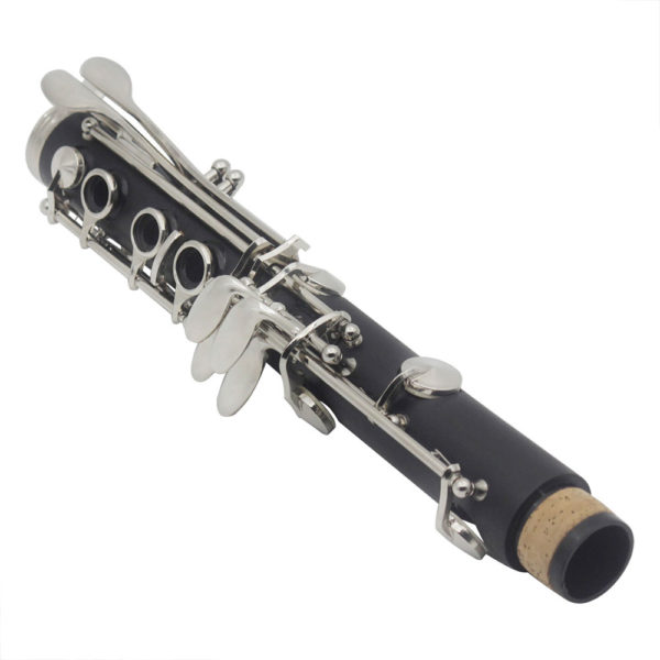 Clarinette 17 cl s Instrument plat et haut en bois Tube en bak lite avec sangle 3